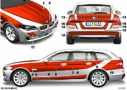 Incollaggio ambulanza diagram for BMW 5 Series F11 LCI 530dX