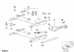FRONT SEAT RAIL diagram for BMW 3 Series E36 318is