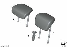 REAR SEAT HEAD RESTRAINT diagram for BMW X2 F39 18dX