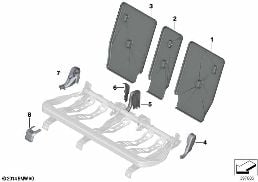 SEAT, REAR, SEAT TRIM COVERS diagram for BMW X1 F48 20d