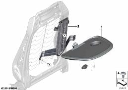 SEAT, FRONT, FOLDING TRAY diagram for BMW X1 F48 20d