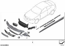 加裝套件 M 空氣動力套件 diagram for BMW 2 Series F23 220d