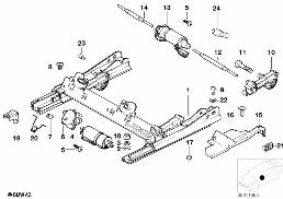 Sits fram sken f.sits elektr./detaljen diagram for BMW 3 Series E36 318ti