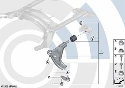 REPAIR KITS FOR WISHBONE diagram for BMW MINI Clubman R55 Cooper