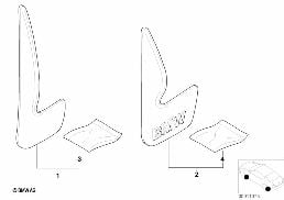Schmutzfänger diagram for BMW 7 Series E32 750iL