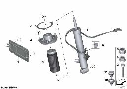 Federbein hinten / VDC / Steuergerät diagram for BMW X5 M F85 X5 M
