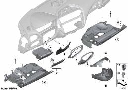 MOUNTING PARTS, I-PANEL, BOTTOM