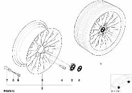 Jante à rayons radial (Styl. 48) diagram for BMW 5 Series E39 525td