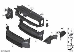 AIR DUCTS diagram for BMW 3 Series F34 GT 335iX