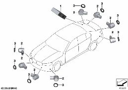 PARK DISTANCE CONTROL (PDC) diagram for BMW 7 Series G12 740LdX