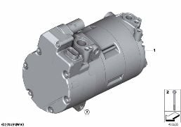 Электрический компрессор кондиционера diagram for BMW 5 Series G38 LCI 535Le