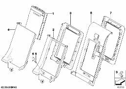 Koltuk, Arka-Kayak torbası diagram for BMW X5 E70 LCI 35dX