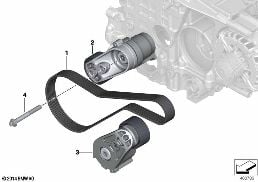 Ременный привод diagram for BMW 5 Series F10 LCI Hybrid 5
