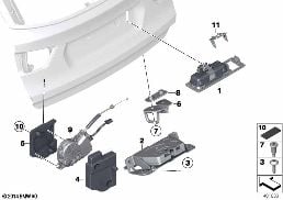 トランク リッド/ロック システム diagram for BMW X3 F25 20iX