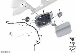 フィラー フラップ diagram for BMW X3 F25 20iX