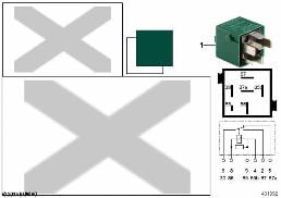 RELAY, CHANGE-OVER CONTACT, PINE GREEN diagram for BMW 3 Series E46 318i