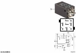 RELAY FOR FUEL PUMP, CYCLED diagram for BMW 3 Series E46 M3