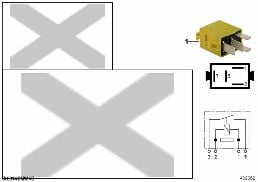 Relais Schliesser gelb diagram for BMW 5 Series E39 525i