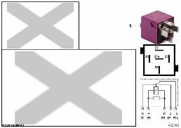 Relais Wechsler signalviolett diagram for BMW 5 Series E39 525i