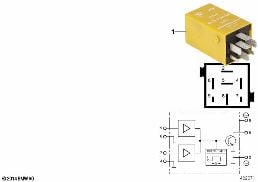 Relais Thermoschaltgerät diagram for BMW 5 Series E39 540i