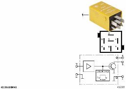 Relais appareil a contact thermostatique diagram for BMW 5 Series E39 525td