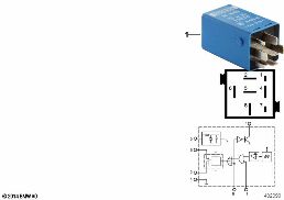 รีเลย์, ไฟขณะขับในเวลากลางวัน diagram for BMW 7 Series E38 740i