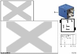 Relais fermeture violettblau diagram for BMW 7 Series E38 750iLS