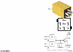 รีเลย์ของเทอร์โมสวิตช์ diagram for BMW 7 Series E38 735i