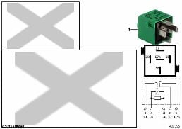 Relais d'enclenchem. 2 pôles verd menthe diagram for BMW 7 Series E38 750iLS