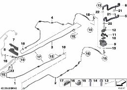 REFRIGERANT LINES, HYBRID diagram for BMW 7 Series F04 Hybrid Hybrid 7L