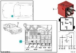 RELAY FOR ABS OVERVOLTAGE PROTECTION K10 diagram for BMW 3 Series E36 325i