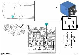 Ρελέ φώτων πορείας K46 diagram for BMW 3 Series E36 M3