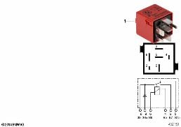 RELAY, ABS MAIN RELAY, TOMATENROT diagram for BMW Z3 E36 1.9
