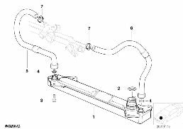 TRANSMISSION OIL COOLING diagram for BMW 7 Series E32 740iL