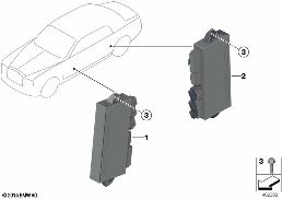 Řídicí jednotky dveře diagram for BMW Rolls-Royce Phantom RR1 Phantom