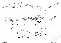 ELECTRIC PARTS AIRBAG diagram for BMW 8 Series E31 850Ci