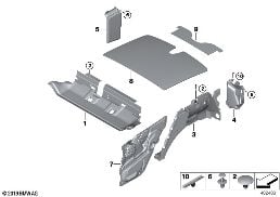SOUND INSULATING REAR diagram for BMW X6 E71 35iX