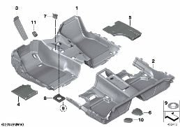 FLOOR COVERING diagram for BMW 4 Series F32 428i