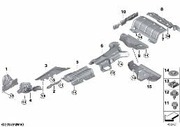 Tepelná izolace diagram for BMW 4 Series F83 M4 LCI M4