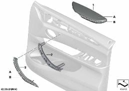 INDIVIDUAL DOOR TRIM PANEL MOUNTED PARTS diagram for BMW X5 F15 25dX