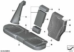 INDIVIDUAL COVER, LEATHER COMFORT SEAT diagram for BMW X5 F15 25dX