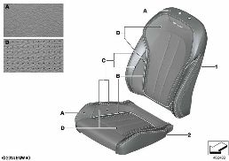 INDIVIDUAL COVER,KLIMA-LEATHER COMF.SEAT diagram for BMW X5 F15 25dX