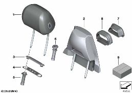 Sitz vorn Kopfstütze diagram for BMW X5 M F85 X5 M