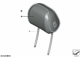 IND. HEADREST, SPORTS SEAT, FRONT diagram for BMW X5 F15 25dX