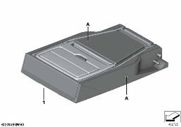 INDIVIDUAL ARMREST, REAR, LEATHER diagram for BMW X5 F15 25dX