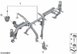 CARRIER INSTRUMENT PANEL diagram for BMW 2 Series F45 Active Tourer LCI 216d