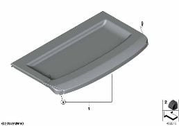 REAR WINDOW SHELF diagram for BMW 2 Series F45 Active Tourer LCI 216d