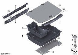 TRIM PANEL, TRUNK FLOOR diagram for BMW 2 Series F45 Active Tourer LCI 216d