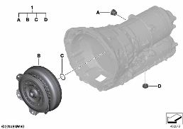 GA8HP45Z Tork konvertörü Power Kit diagram for BMW 5 Series F10 LCI 520d