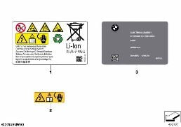 Tabliczki inf. akum. wysokonap. diagram for BMW 7 Series G70 M760eX